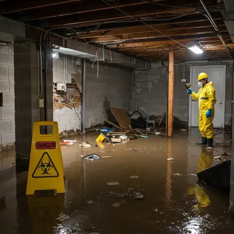 Flooded Basement Electrical Hazard in Milwaukee, WI Property